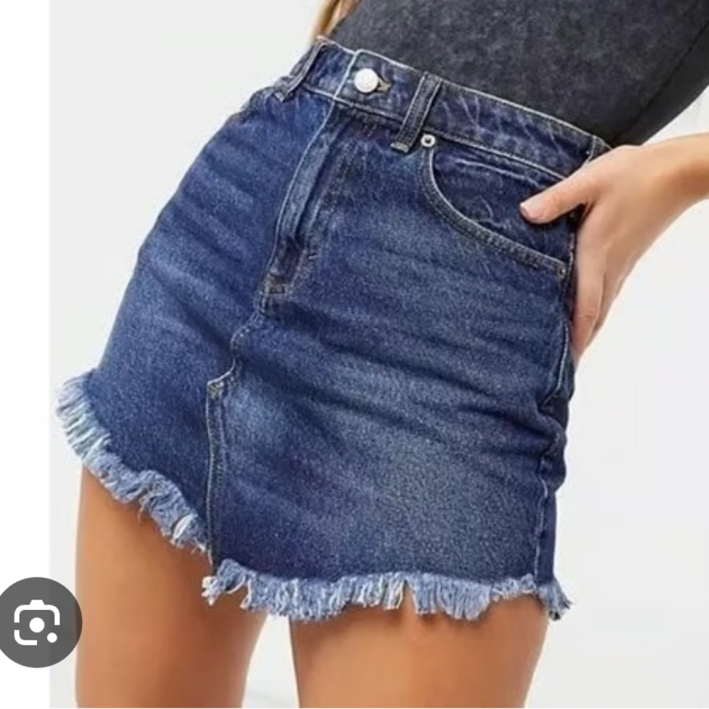 Free People Bauley Denim Mini Skirt